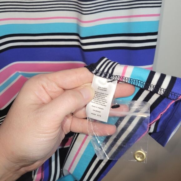 New Talbots Multicolor Striped Dress X - Picture 5 of 12